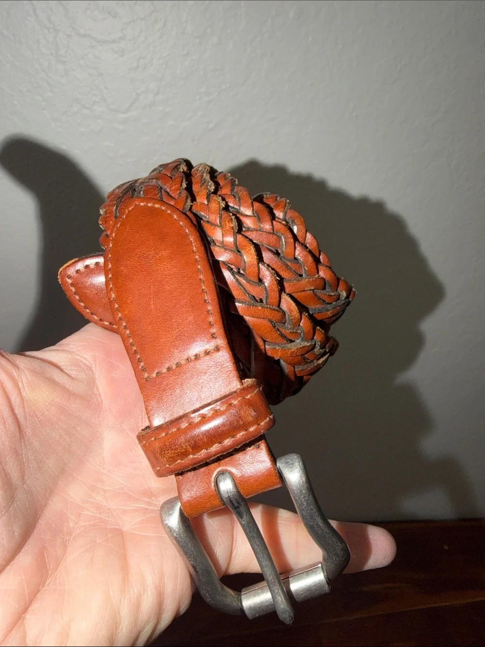 Vintage Coach leather belt braided leather classic traditional belt unisex 90s